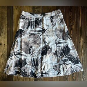 ERIC ALEXANDRE • women’s midi linen blend a-line skirt neutral colours size 38